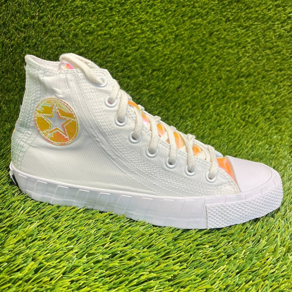 Converse UNT1TL3D High Hi-Vis Mens Size 8 White Orange Athletic Shoes‎ Sneakers